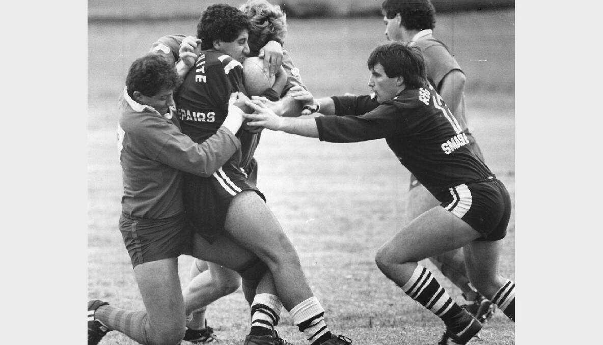 1988: Playing for Wests in a trial game.