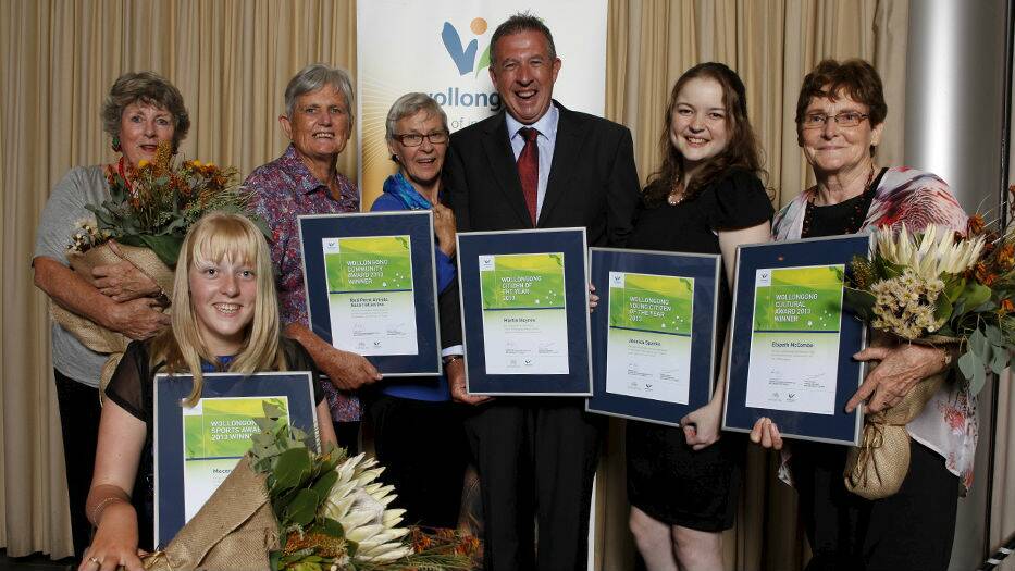 All the winners of the Australia Day awards. Pictures: Courtesy of Wollongong City Council
