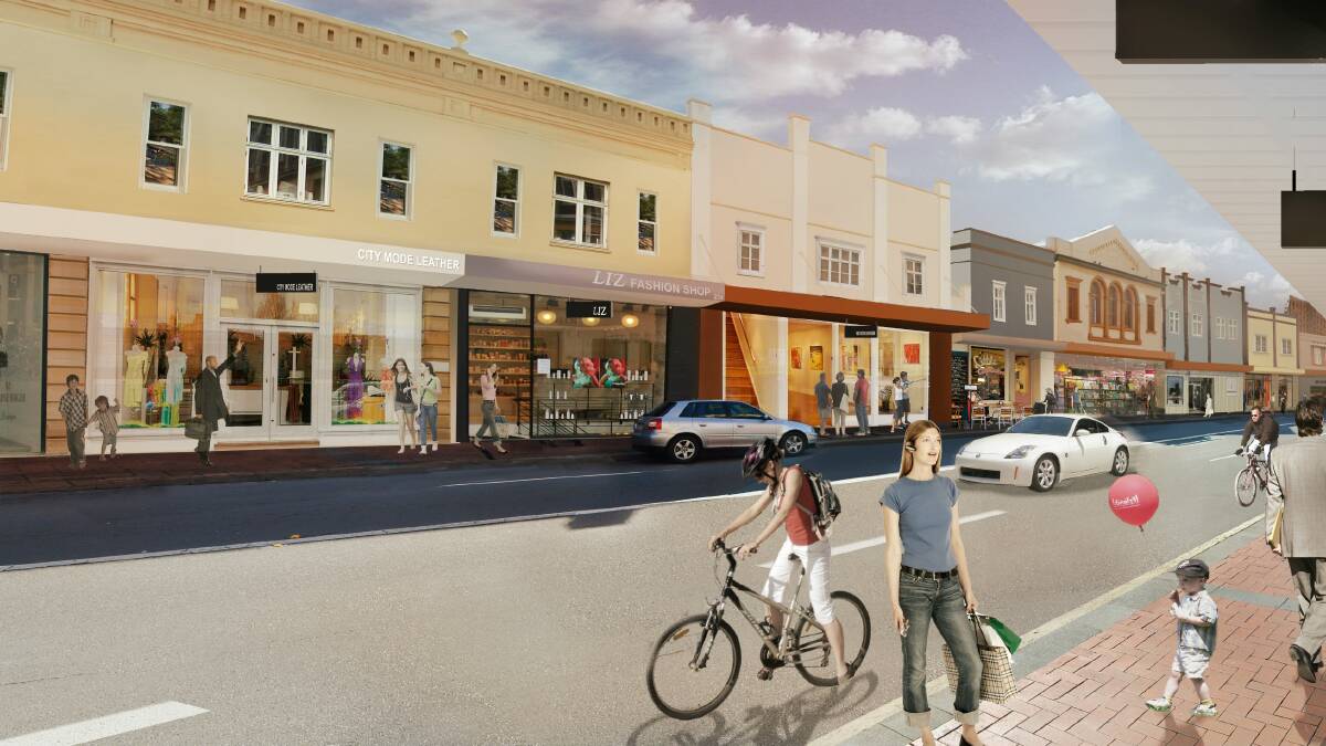 The way council envisages Crown Street shopfronts. Pictures: WOLLONGONG CITY COUNCIL