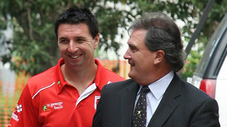 Dragons coach Steve Price and chief executive Peter Doust pictured in 2011.
