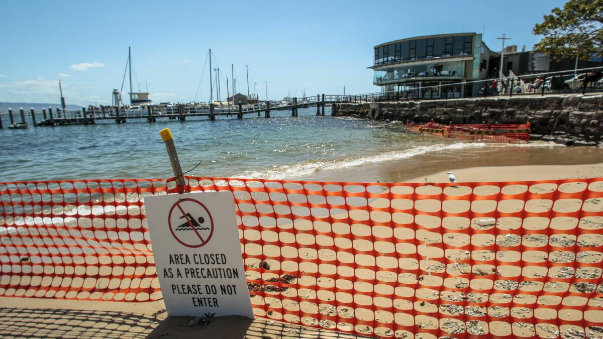 Part of Belmore Basin closed. Picture: CHRISTOPHER CHAN