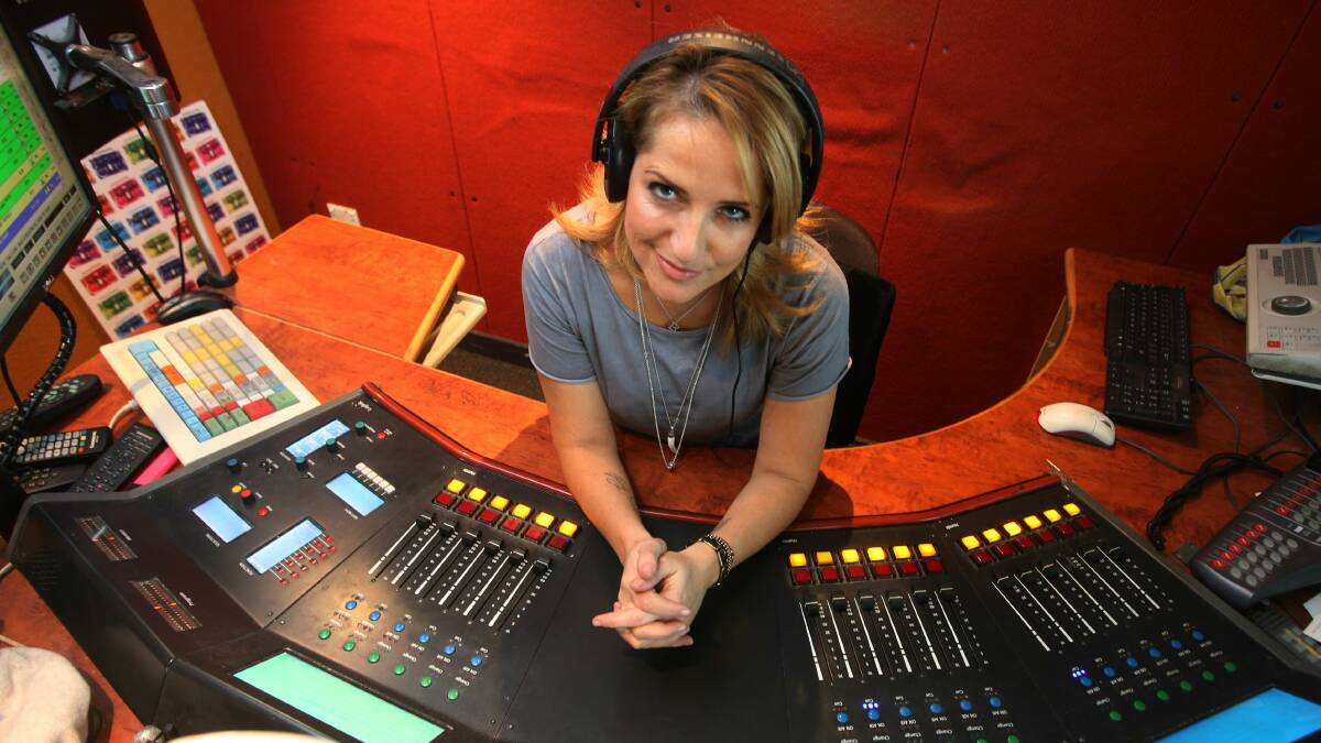 Radio breakfast host Bianca Dye, in the i98FM studio. Picture: ROBERT PEET