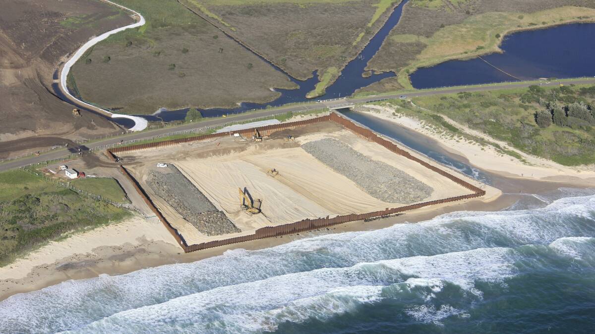 Shell Cove harbour has entered stage two of construction.