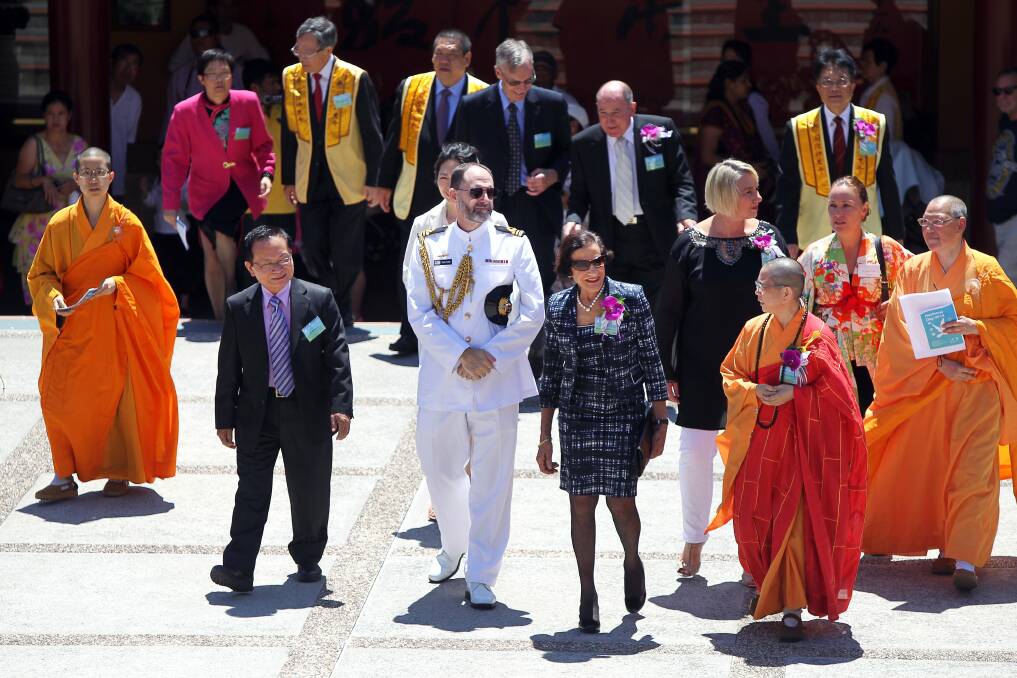 Governor of NSW Marie Bashir attends the Interfaith Festival of Music and Dance for Social Harmony at Nan Tien Temple. Picture: SYLVIA LIBER