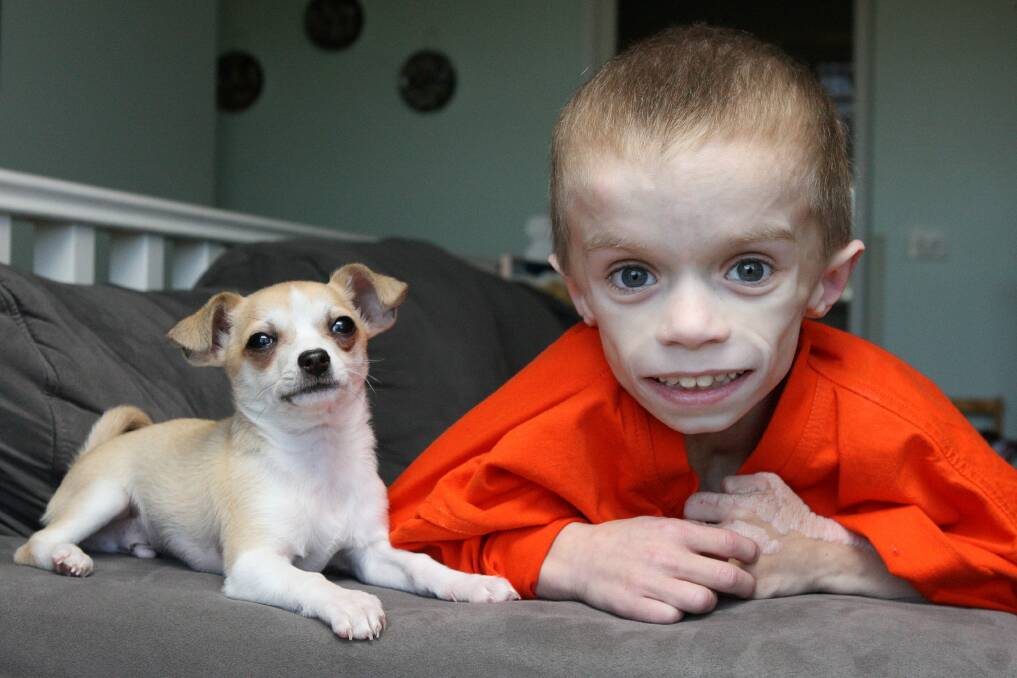 Noah Southall, who died in October at the age of 11, with his chihuahua Butch.
