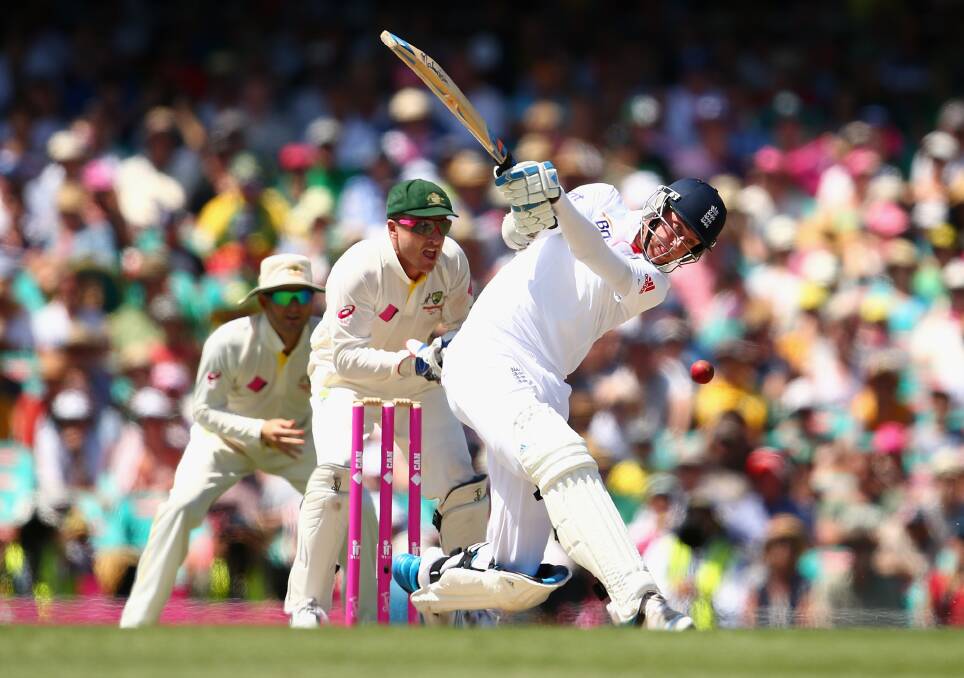 Stuart Broad of England bats during day two of the Fifth Ashes Test match between Australia and England at Sydney Cricket Ground. Picture: GETTY IMAGES