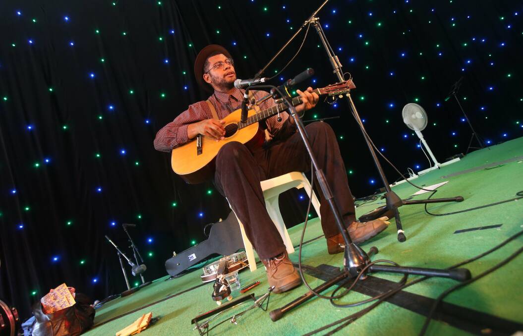 Young American Grammy award-winning country blues artist, Dom Flemons revives traditional standards on stage. Pictures: ROBERT PEET