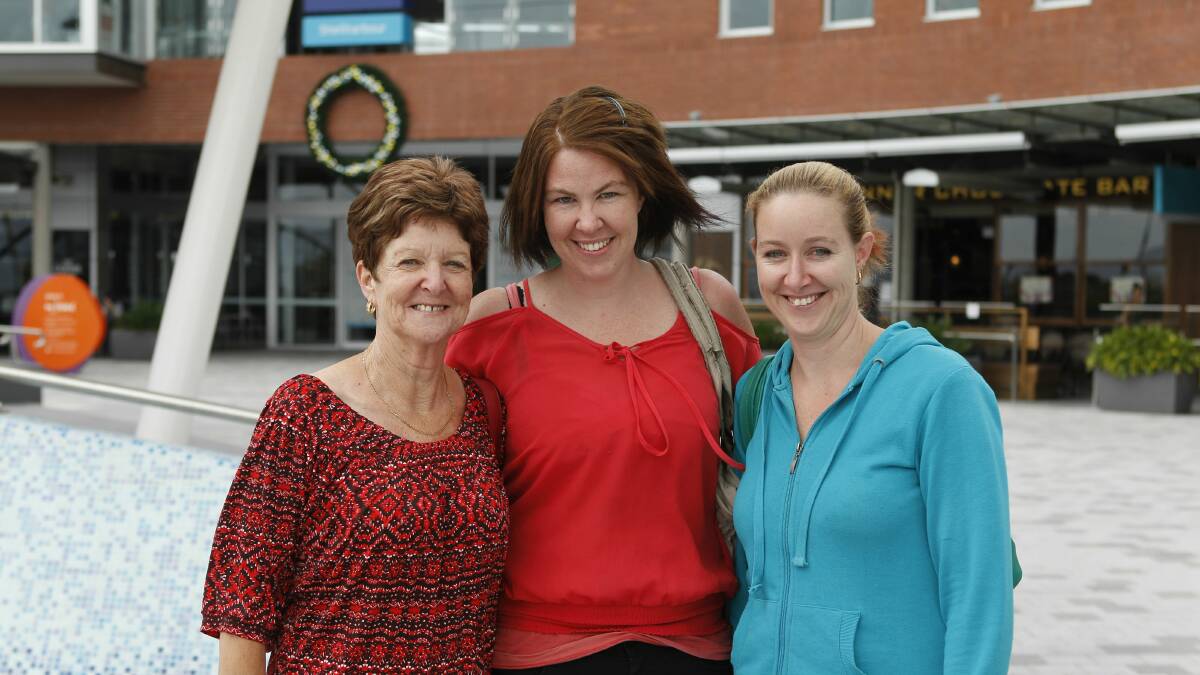 Dianne Puckeridge, Jo Puckeridge and Laura Papaconstantinos in Shellharbour. Picture: CHRISTOPHER CHAN