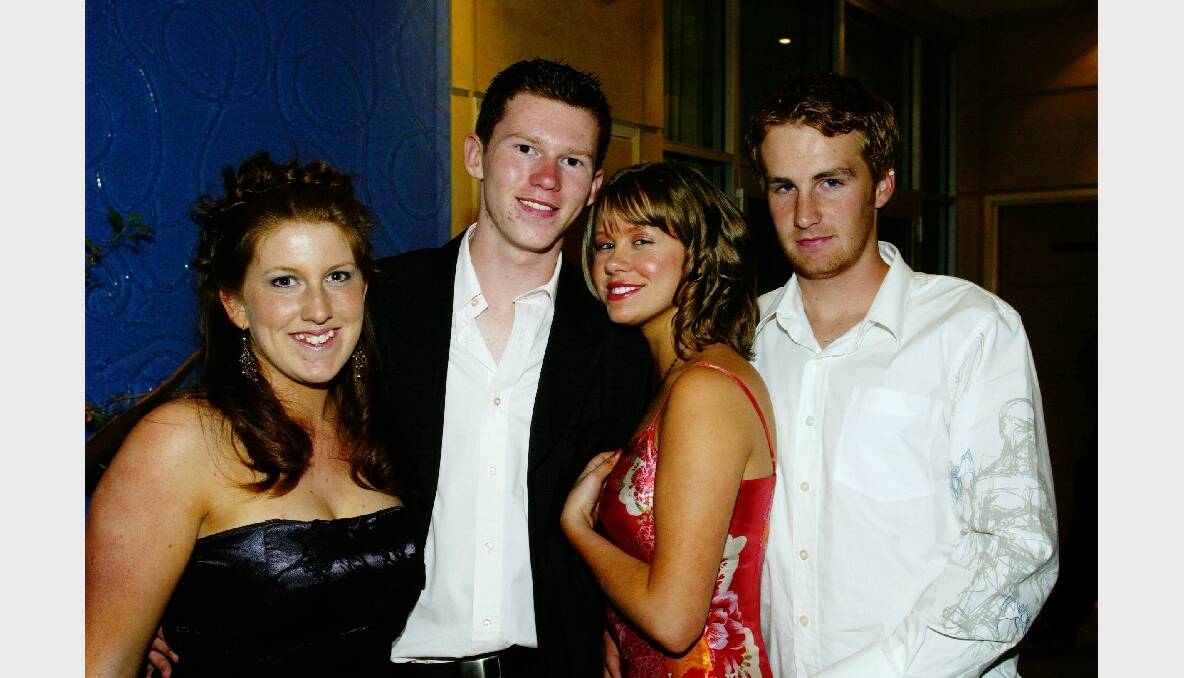 Corrimal High, 2004: Jenny Murphy, Scott Banning, Elle Fitzgerald and Craig Podmore.