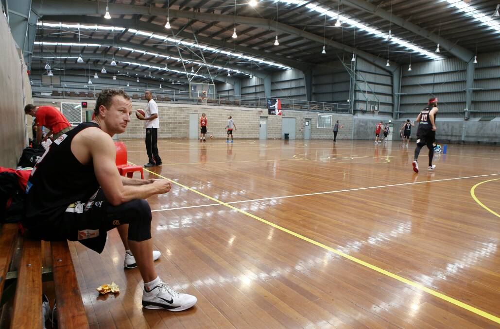 Glen Saville before a Hawks training session. Picture: KIRK GILMOUR