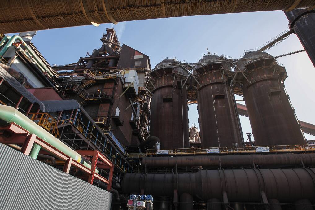 Maintenance on BlueScope’s No5 Blast Furnace is due to finish on Saturday. Picture: CHRISTOPHER CHAN