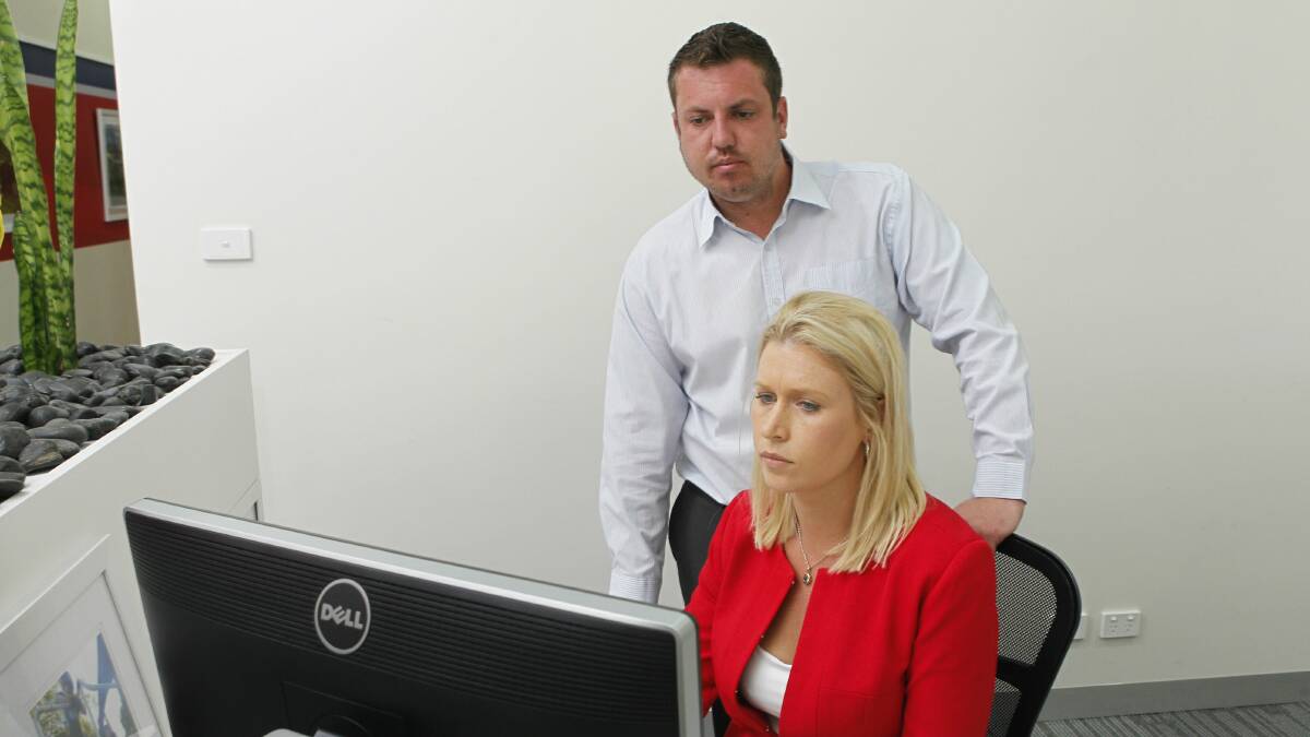 Jeremy Tillman and Tracey McDonald can't access broadband. Picture: CHRISTOPHER CHAN