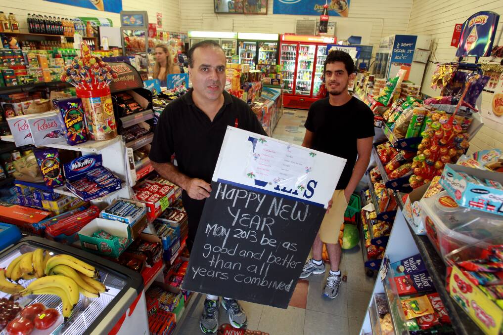  Louis and Harry Khouri of Louis’s Corner Store on Campbell Street do a brisk trade in Berocca.