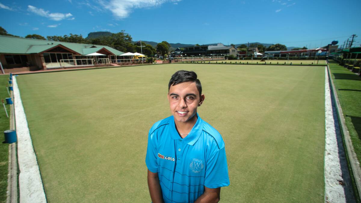 Dylan Skinner, 15, has just been offered a greenkeeper apprenticeship with Wiseman Park Bowling Club. Picture: ADAM McLEAN