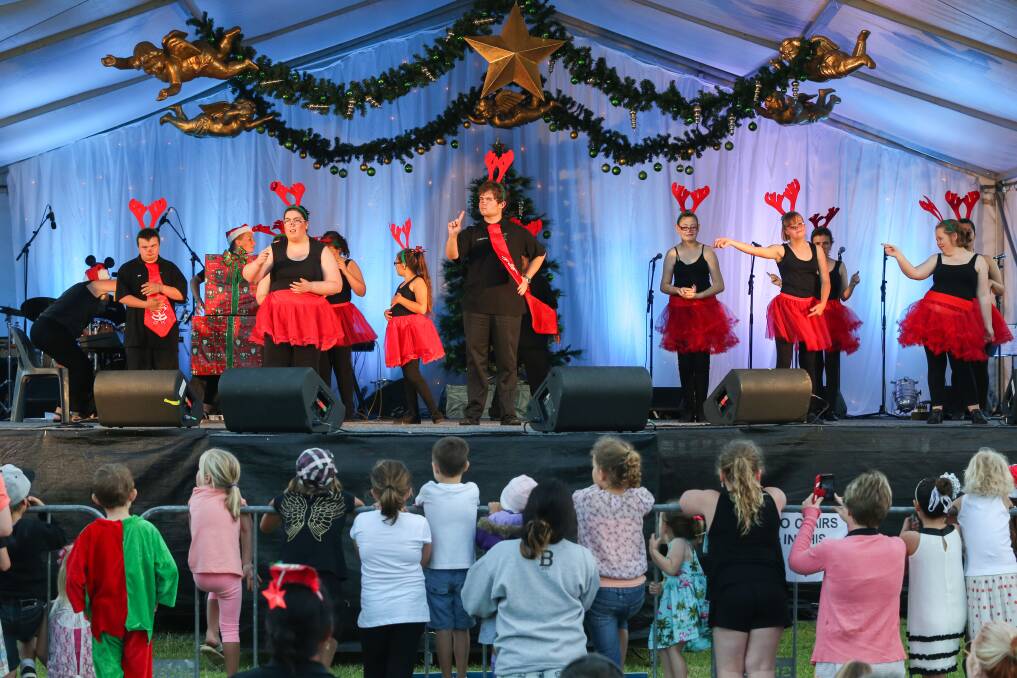 The Music Makers on stage at Reddall Reserve. Picture: ADAM McLEAN