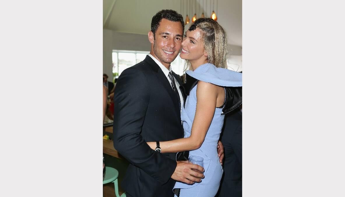 Jake Wall and Jennifer Hawkins. Picture: GETTY IMAGES