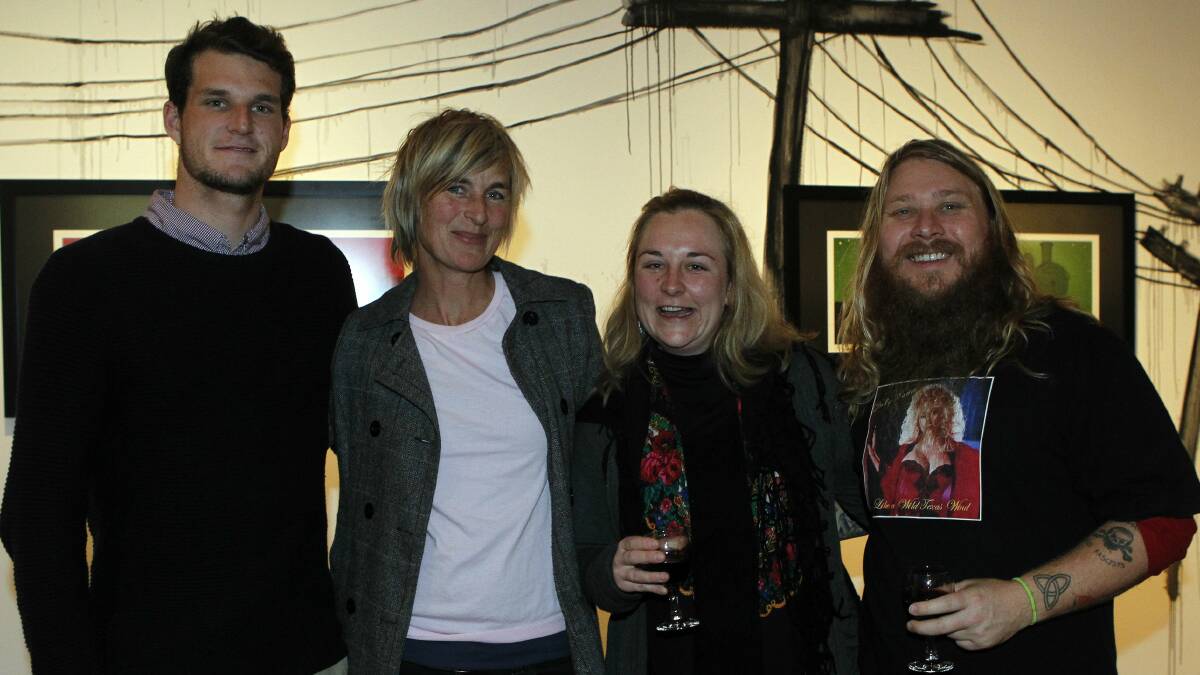 Chris Anderson, Milly Hyde, Kasia Juryga and Warren Wheeler at Wollongong City Gallery.