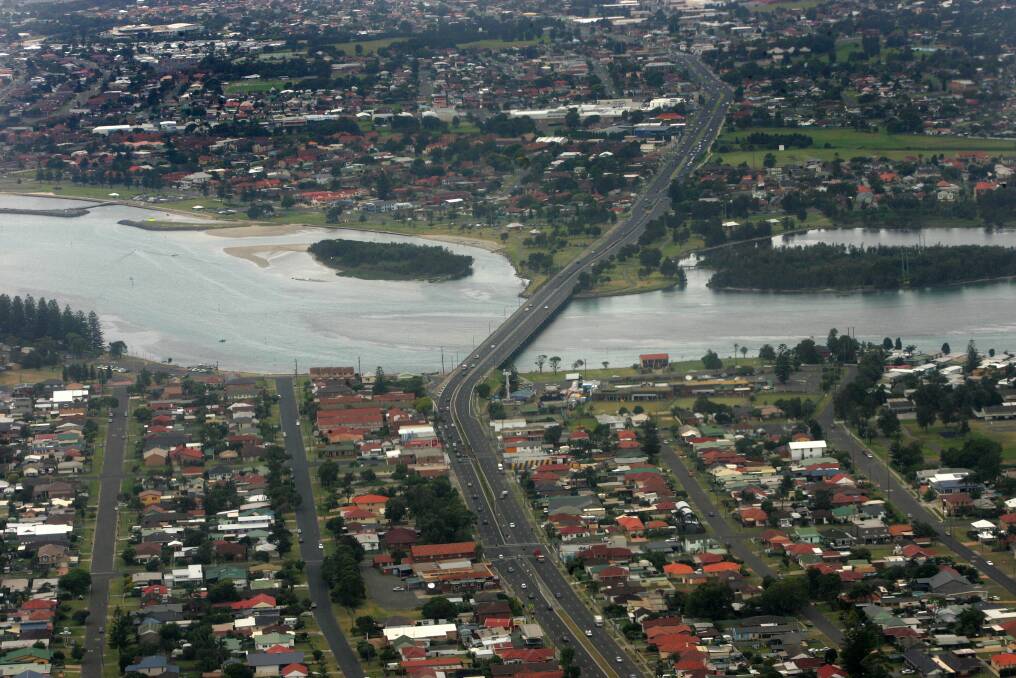Windang Bridge separates Shellharbour City Council area and Wollongong City Council.