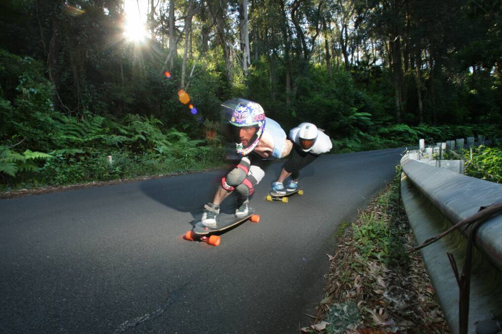 Tim Day prepares for the Mt Keira downhill challenge in April. Picture: ADAM McLEAN