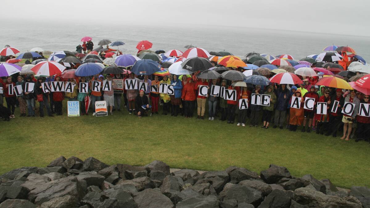The Illawarra’s climate change action day rally drew nearly 400 people to Flagstaff Hill.