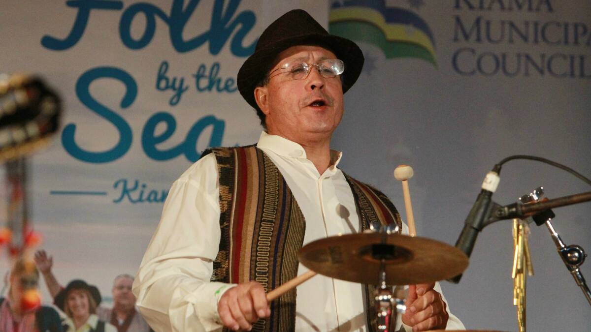Sergio Vargas from Latin American band Pukara at Folk by the Sea Festival.