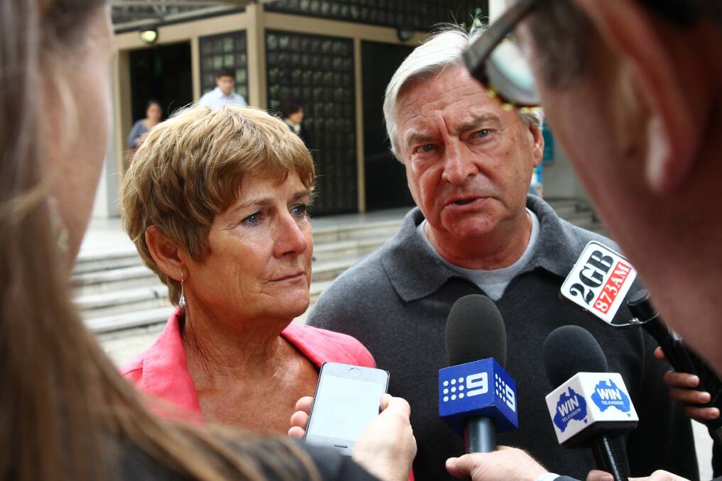 Dianne and John Digby outside Wollongong Courthouse yesterday.