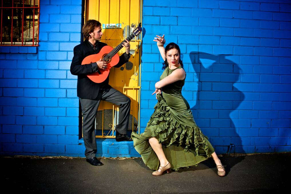 Dancer Jessica Statham and guitarist Damian Wright from the flamenco ensemble Bandaluzia. Pictures: MARCO DEL GRANDE