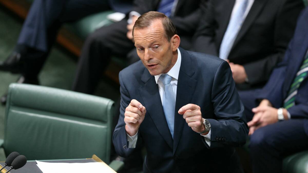 Prime Minister Tony Abbott delivers his Closing the Gap speech. Picture: ANDREW MEARES