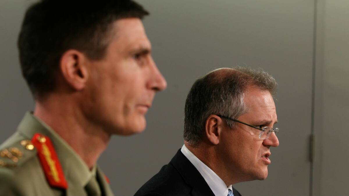 Lieutenant-General Angus Campbell and Immigration Minister Scott Morrison.