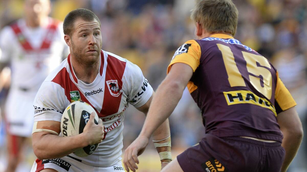 Dragon Trent Merrin is on the injury list after the clash with the Broncos. Pictures: GETTY IMAGES
