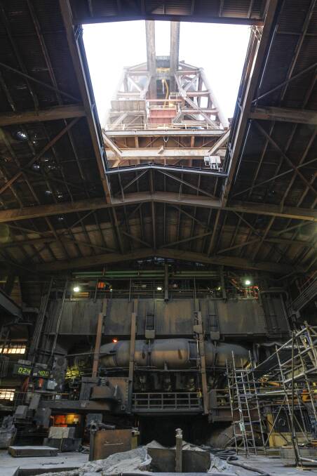 Maintenance on BlueScope’s No5 Blast Furnace is due to finish on Saturday. Picture: CHRISTOPHER CHAN