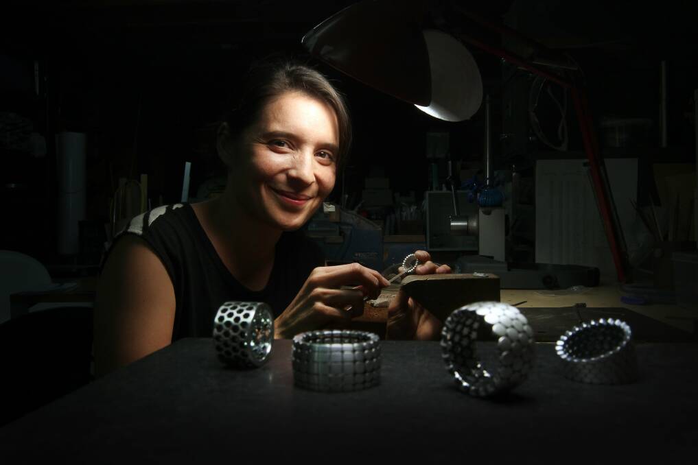 Cinnamon Lee, a jewellery maker who is using 3D printing technology. Picture: SYLVIA LIBER