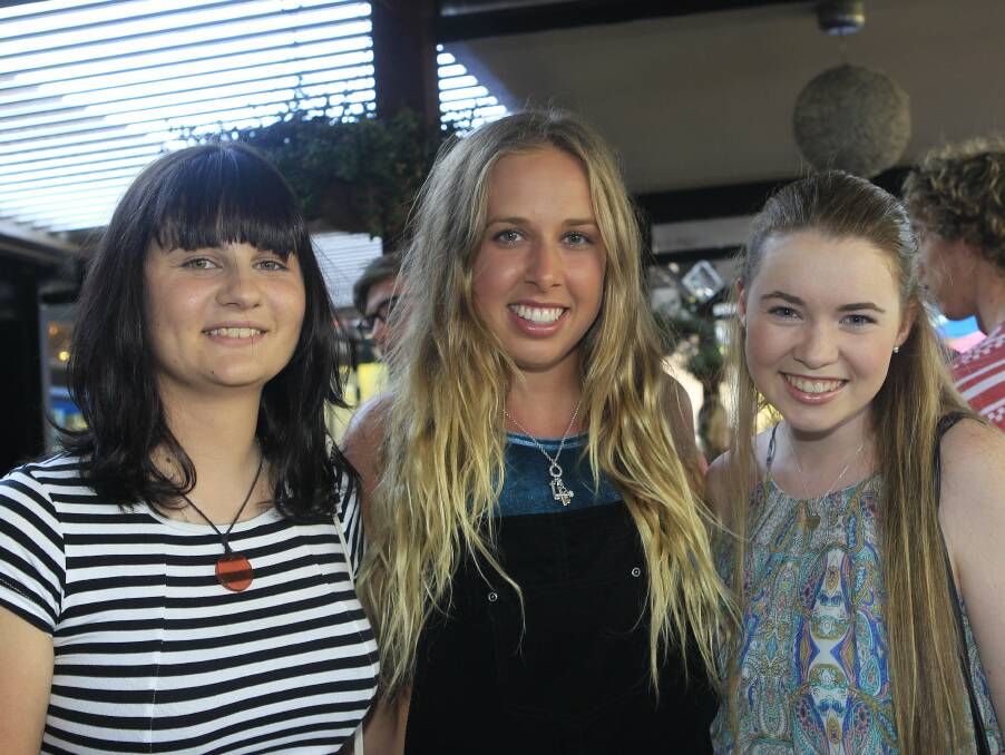 Kayla Salopek, Josie Talbot and Holly Heffernan at Towradgi Beach Hotel.