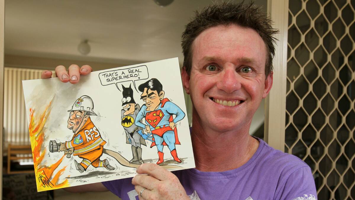 Paul Dorin of Corrimal had an instant hit online with this syndicated cartoon. Picture: GREG TOTMAN