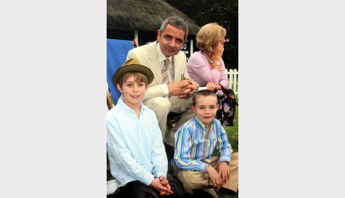 Remy, 9,  and Luca, 7, with actor and comic Rowan Atkinson in 2007.