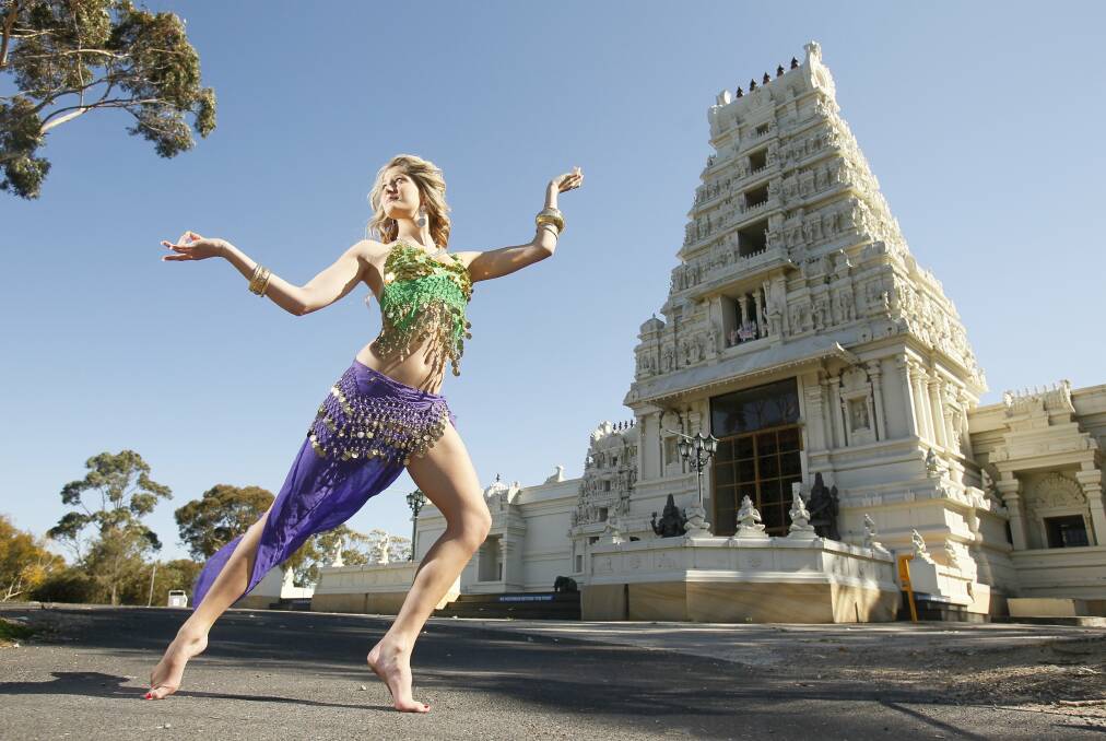 Figtree dancer Chantelle Zaulich at the Hindu Temple, Helensburgh, in September. Picture: DAVE TEASE