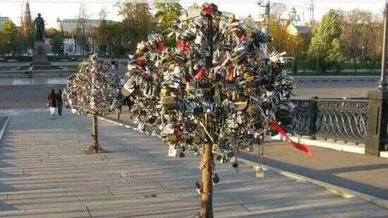 Love lock trees – both real trees and installations – are popular with couples across the world.