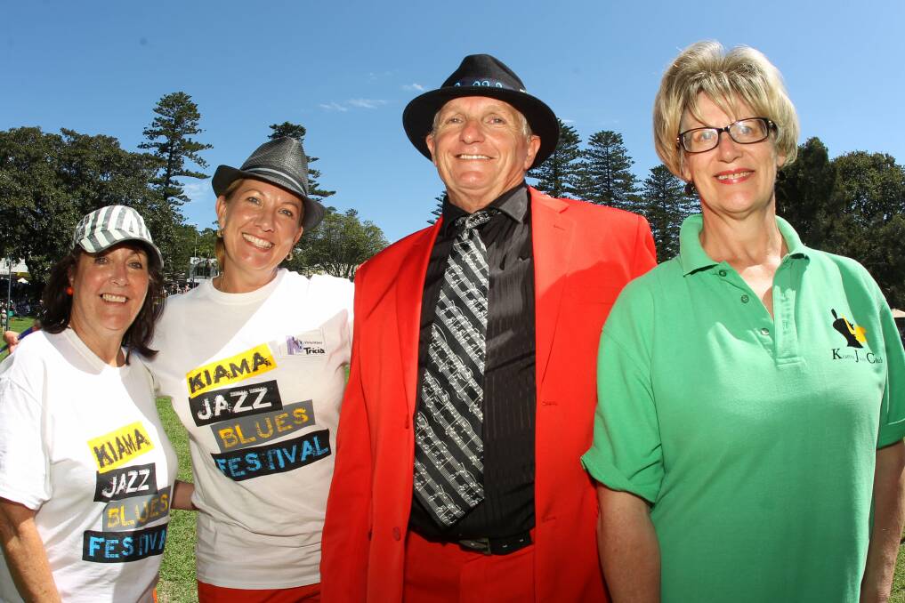 Event organisers Eevi Stein, Tricia Ashelford, Ron Peters and Meryll Faulkner at the Kiama Jazz and Blues festival. Picture: GREG TOTMAN