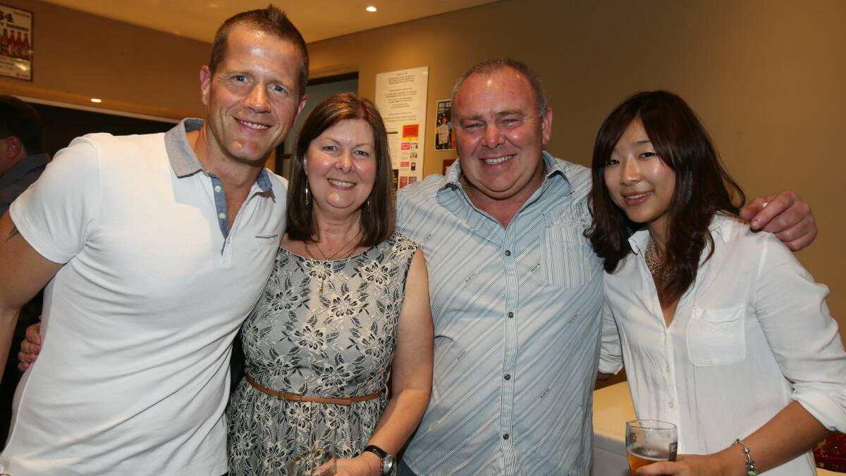 Steve Cowley, Helen McCormack, Brian McCormack and Sunjoo Kim at Wollongong Golf Club.