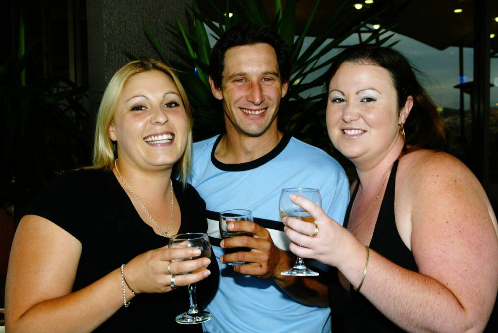 Danielle Jolliffe (left), Adam Kennedy and Katrina Edmonds at Shellharbour Workers Club on New Year's Eve.