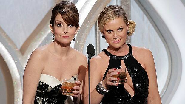 As hosts of the Golden Globes, Tina Fey and Amy Poehler lit up the screen. Picture: GETTY IMAGES