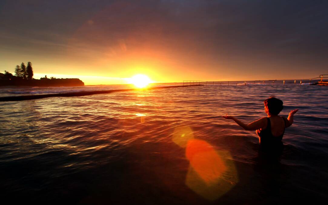 Barbara Wolak of Cootamundra at Austinmer Beach  in June. Picture: KIRK GILMOUR