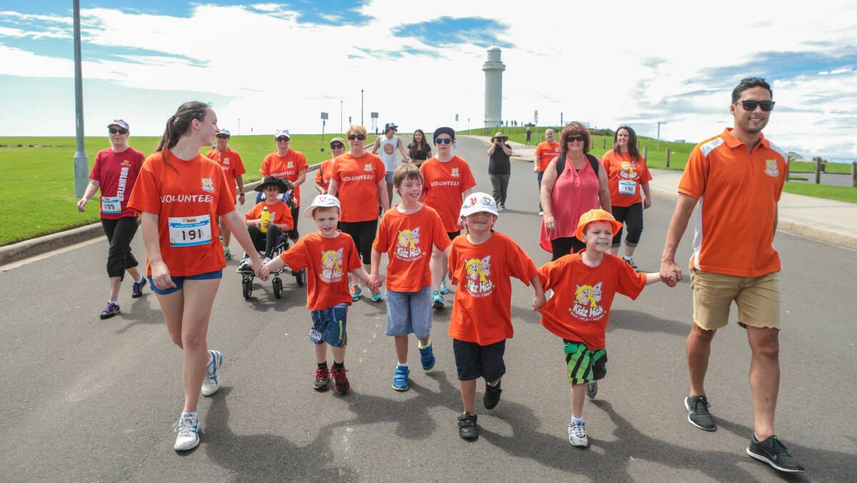 Competitors take part in the Trithegong KidzWish Fun Run at Wollongong. Picture: ADAM McLEAN