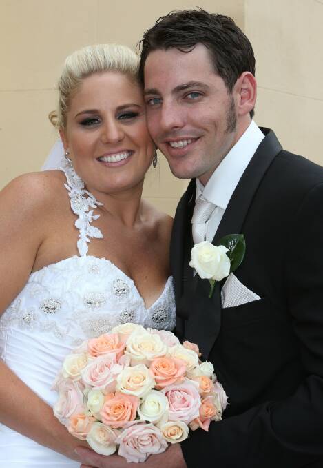 April 6: Kylie Tracey and Ian Robinson were married at St Francis Xavier Cathedral, Wollongong.