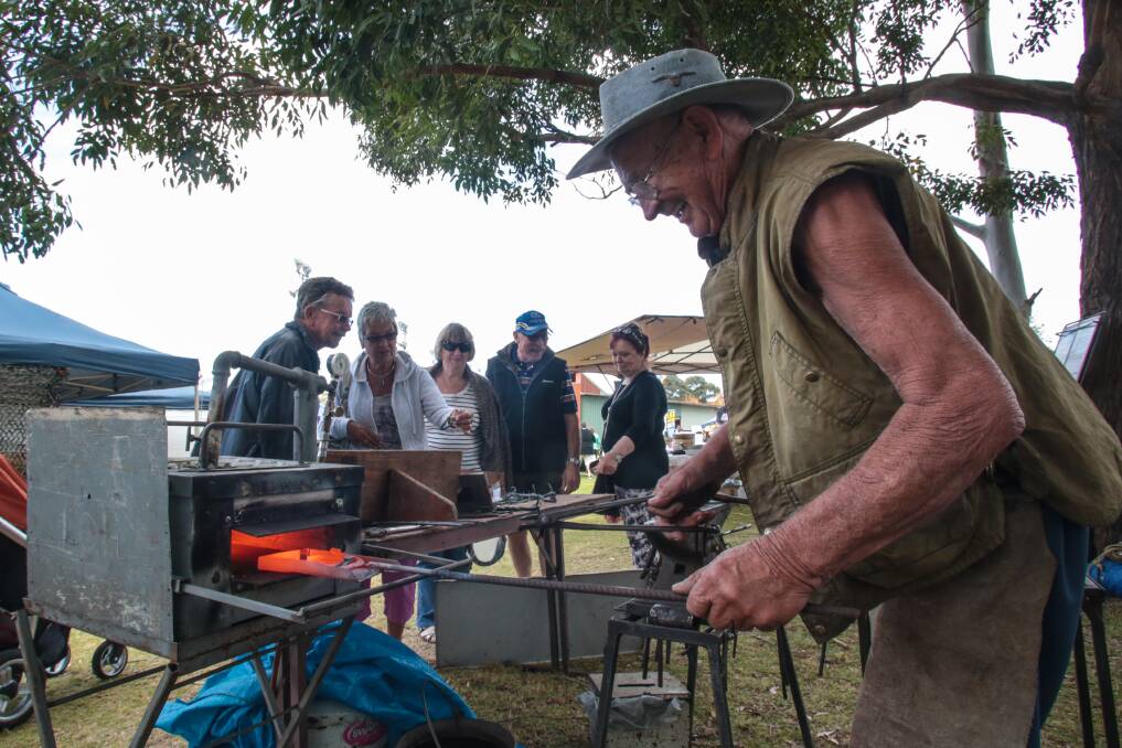 Blacksmith Ray Lincoln impresses with his skill.