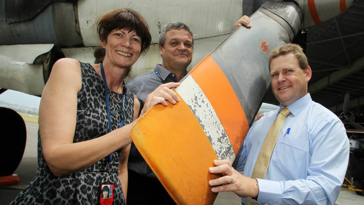 Wings Over Illawarra organisers Kerry and Mark Bright and marketing manager Andrew Herring. Picture: GREG TOTMAN