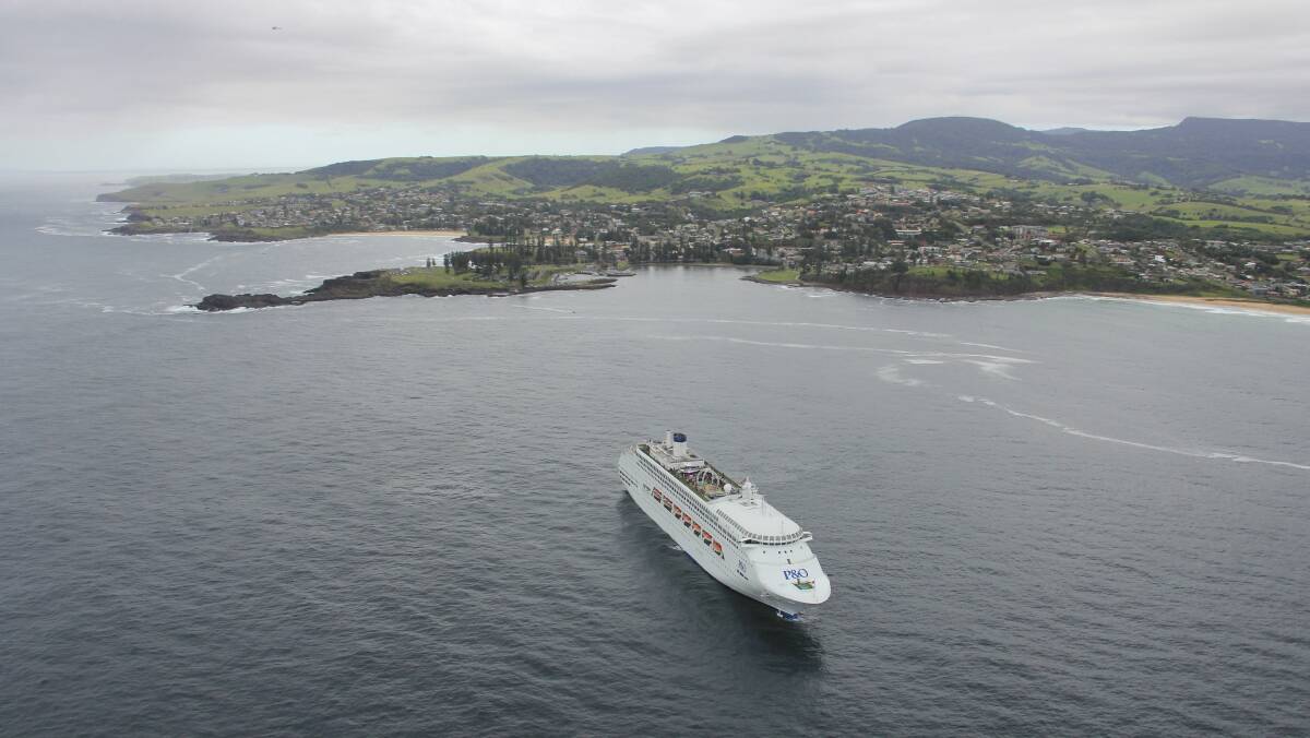 The cruise ship Pacific Jewel off the coast of Kiama last month. Picture: COLIN DOUCH