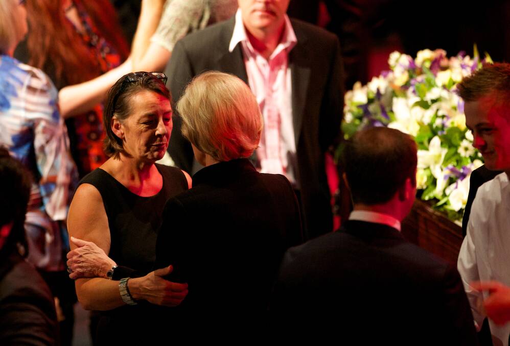 Quentin Bryce embraces Daniel's mother Maureen. Photo: Wolter Peeters