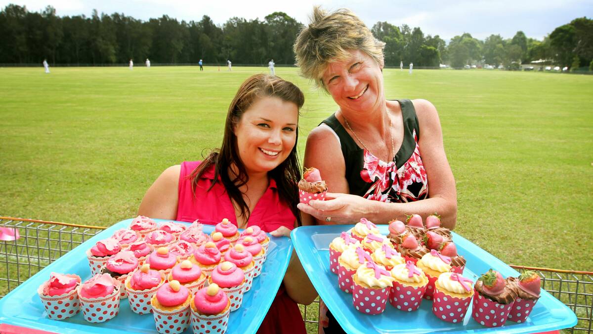 Stacey Bottley and Helen Newman gear up for their high tea fund-raiser. Picture: SYLVIA LIBER