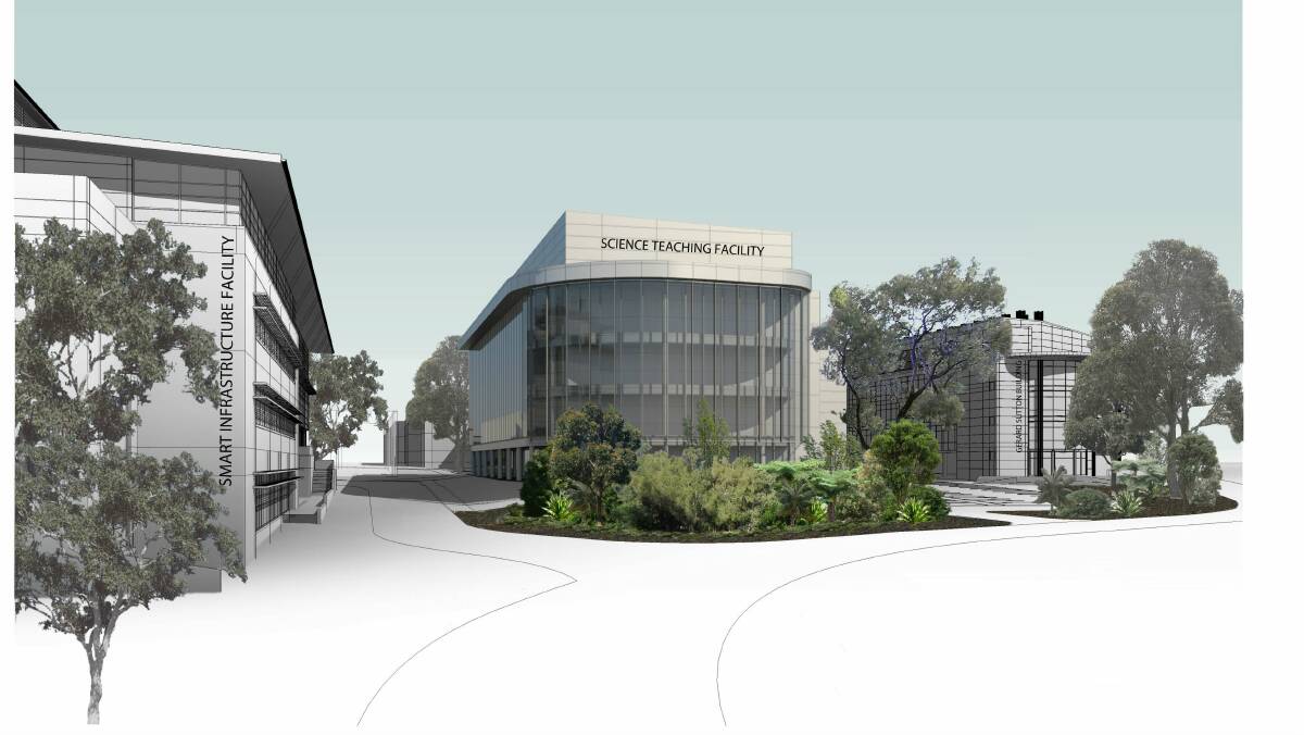 State of the art:  An artist’s impression of the University of Wollongong’s planned sciences teaching facility.